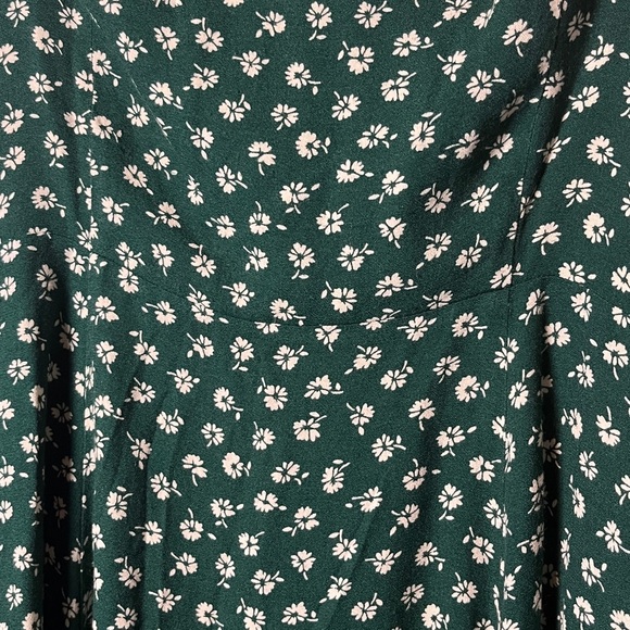 Reformation Green Floral Sarah Chive Spaghetti Strap Mini Sundress Sz 10 - Picture 4 of 11